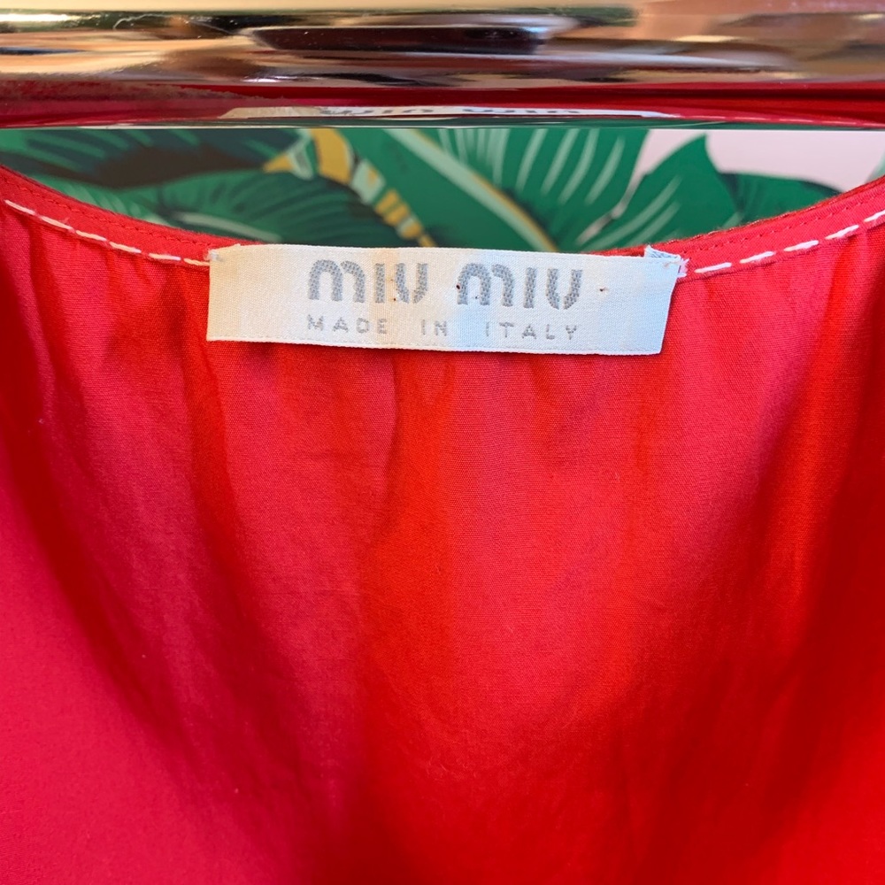 ❌MIU MIU❌  sold red dress with v-neck, IT 46